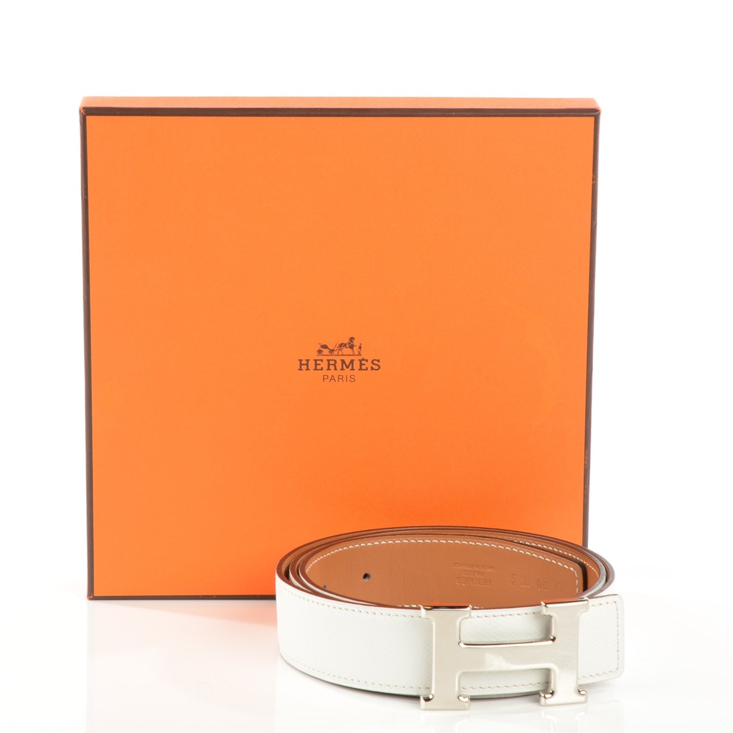 Epsom Chamonix 32mm H Belt 90 White Gold