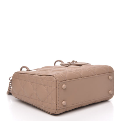 Christian Dior Ultra Matte Calfskin Cannage Mini Lady Dior Light Beige 4 of 10