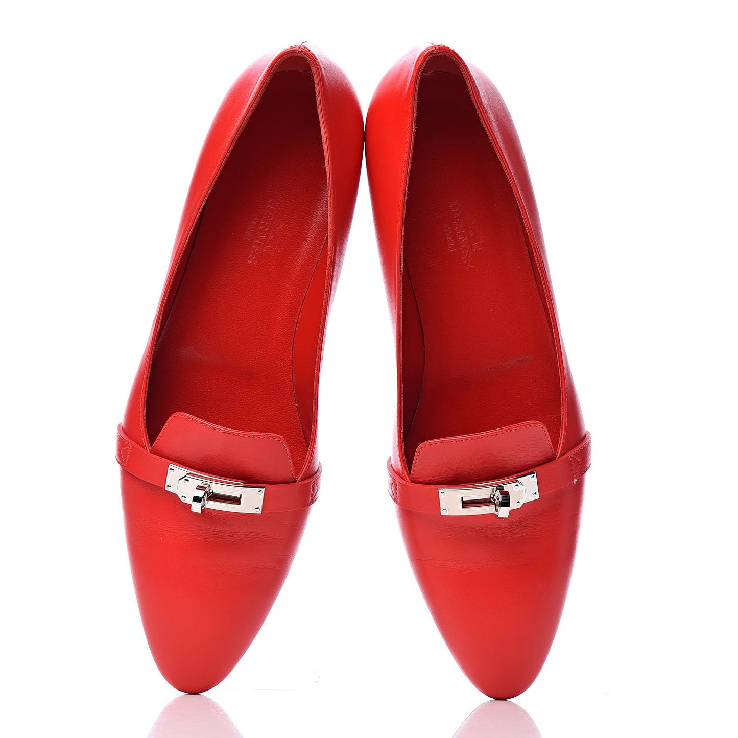 Calfskin Pegase Ballerina Flats 39 Rouge Piment