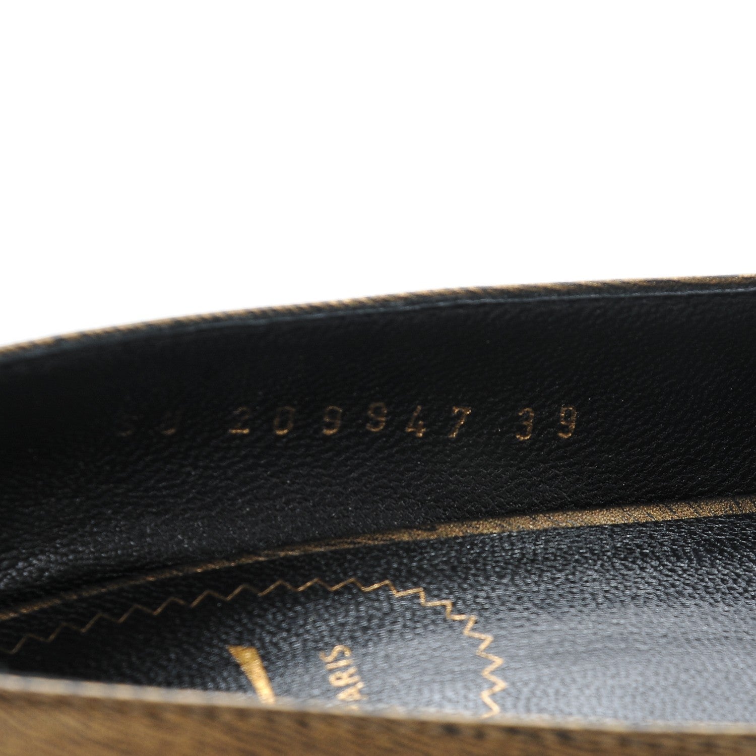 Saint Laurent Calfskin Horse Print Tribtoo 80 Pumps 39 Gold 8 of 8