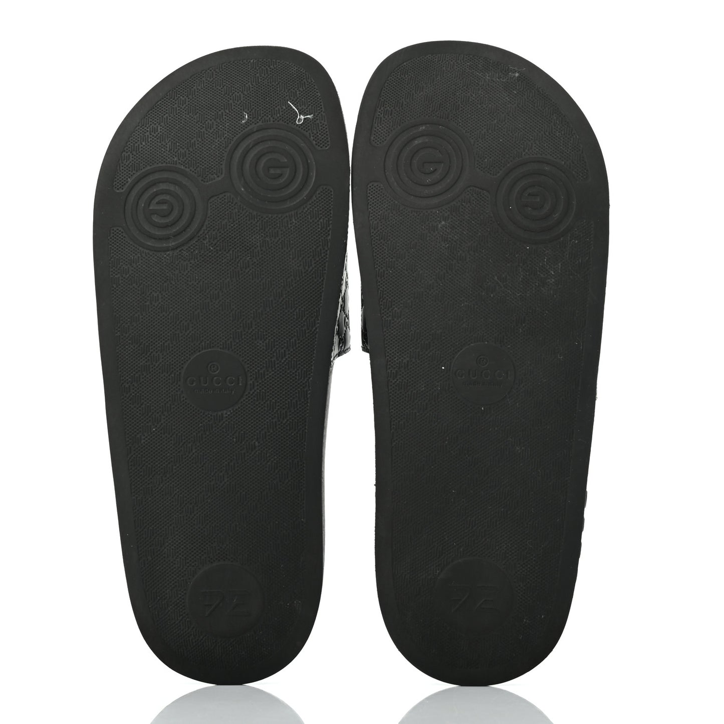 Microguccissima Slide Sandals 37 Black