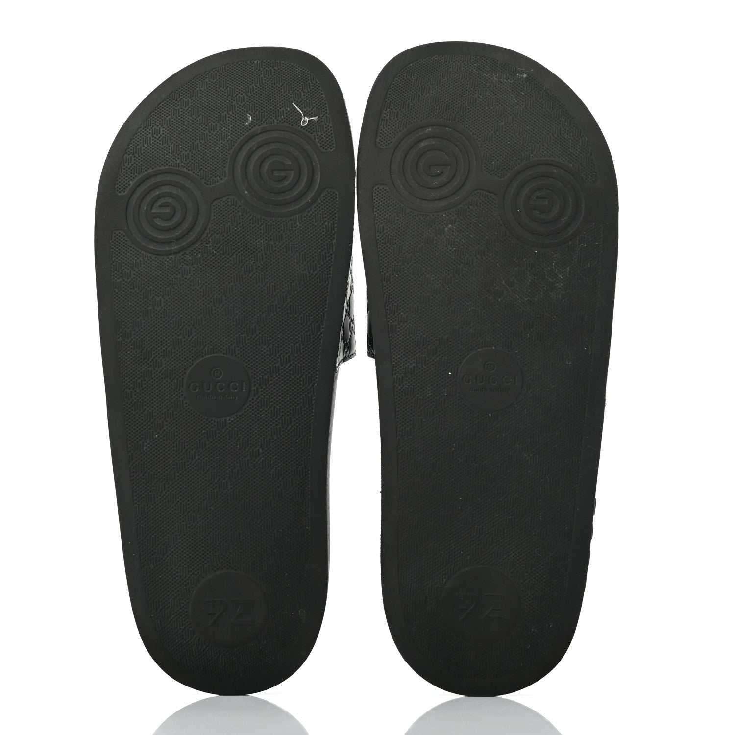 Gucci Microguccissima Slide Sandals 37 Black 5 of 8