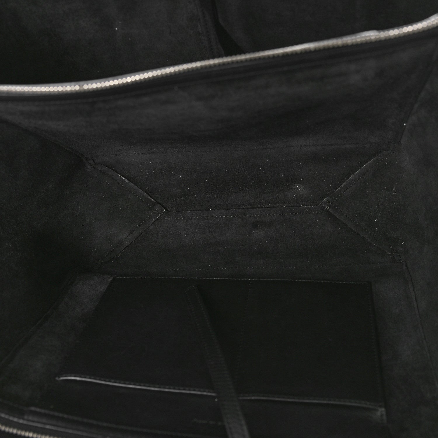 Celine Supple Natural Calfskin Medium Tri-Fold Bag Black 5 of 11