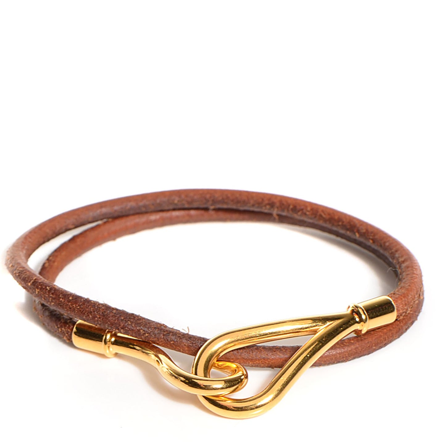 Natural Bridle Jumbo Double Tour Bracelet Bouton