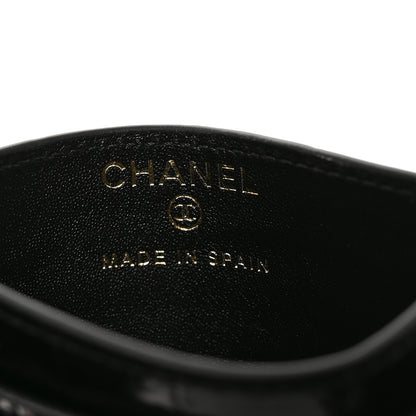Chanel Calfskin Crocodile Embossed Crococo Card Holder Black 6 of 8