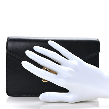 Celine Shiny Calfskin Triomphe Margo Wallet on Chain Black 2 of 11