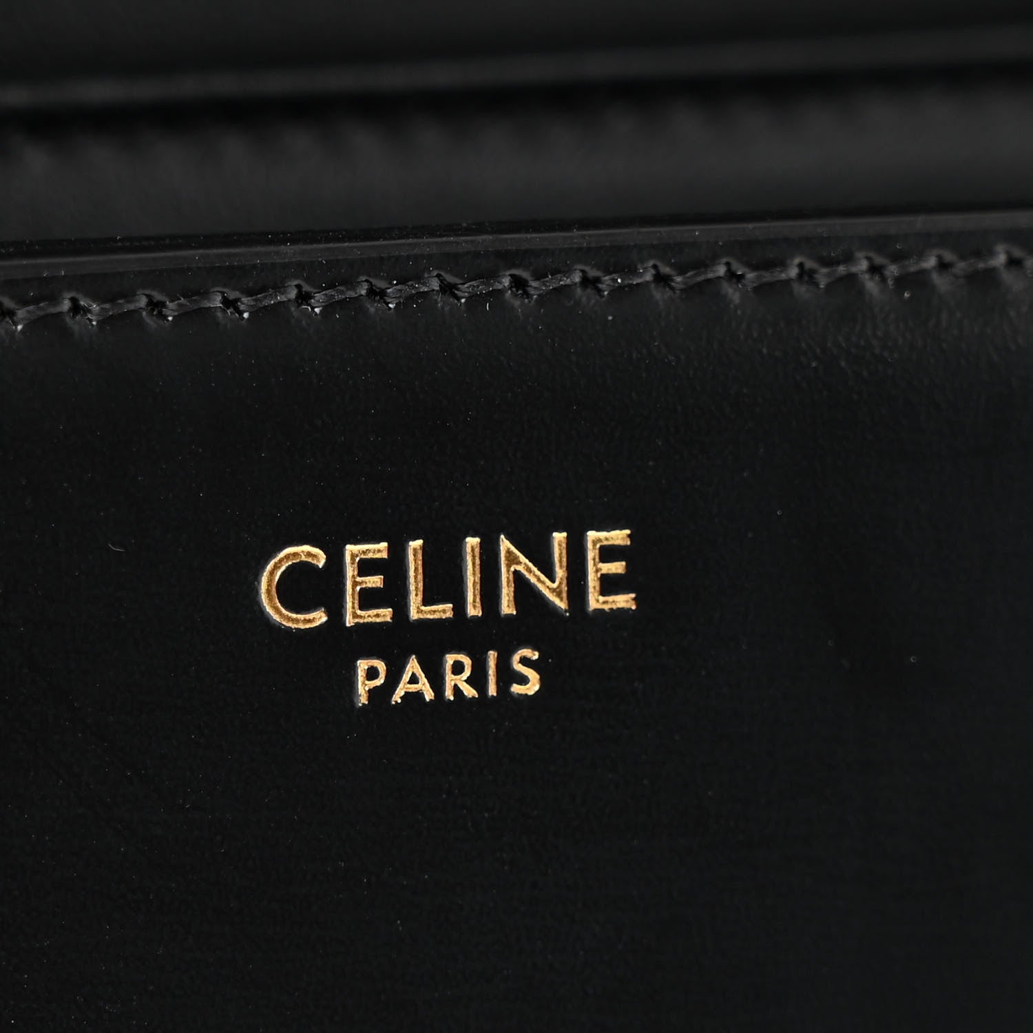 Celine Shiny Calfskin Teen Triomphe Black 6 of 12