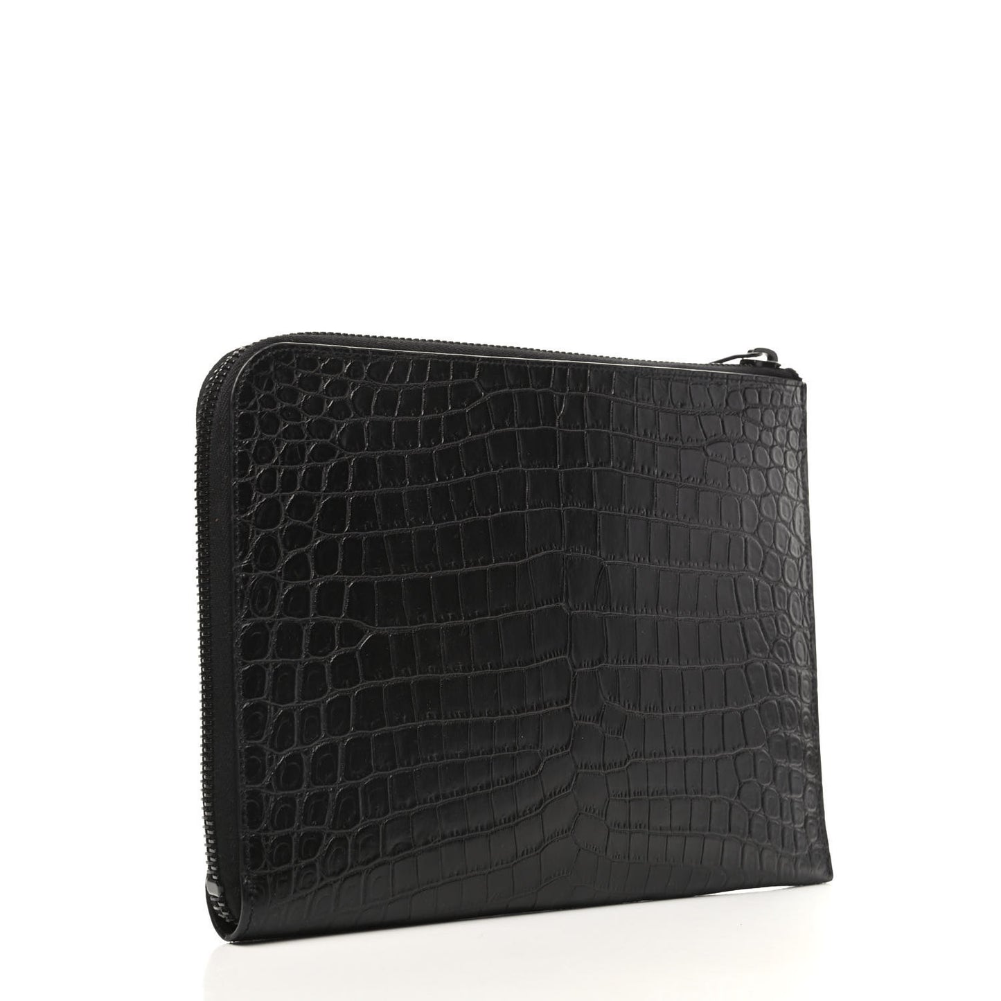 Calfskin Crocodile Embossed iPad Case Black