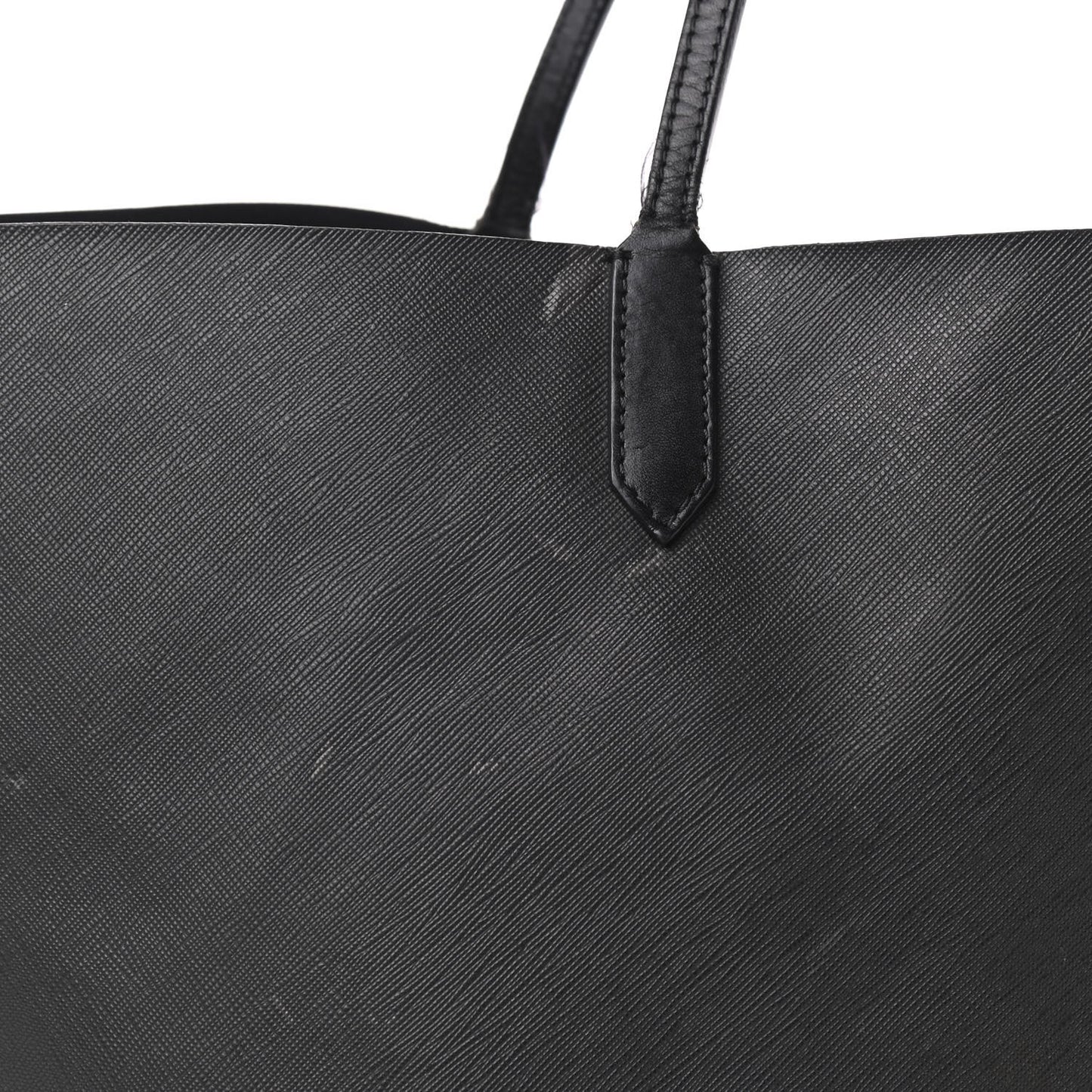 Textured Coated Canvas Favelas Large Antigona Tote Black