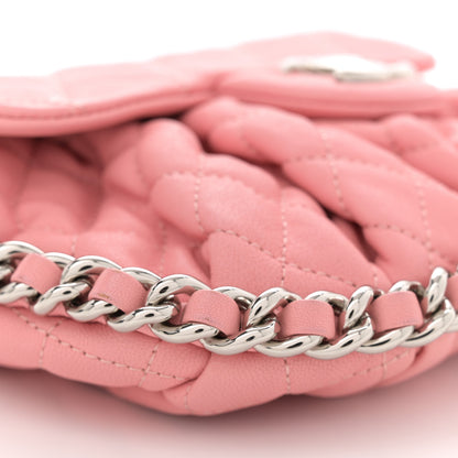 Chanel Washed Lambskin Quilted Mini Chain Around Messenger Pink 9 of 14