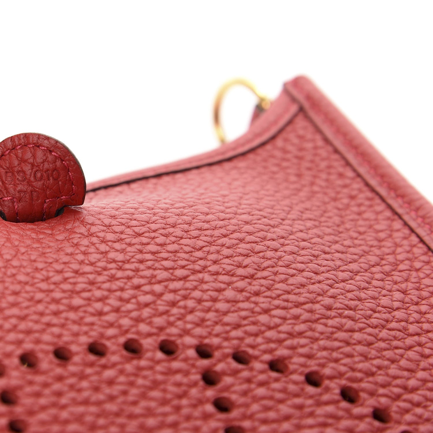 Hermes Taurillon Clemence Evelyne TPM Rouge Casaque 8 of 11