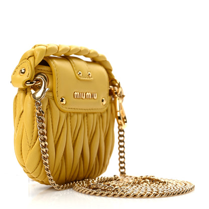 Miu Miu Nappa Matelasse Top Handle Tote Sole 2 of 8