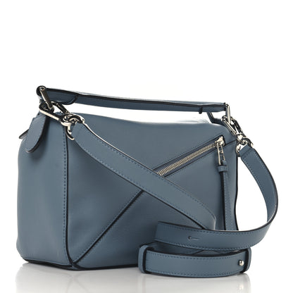 Loewe Calfskin Small Puzzle Bag Stone Blue 3 of 10
