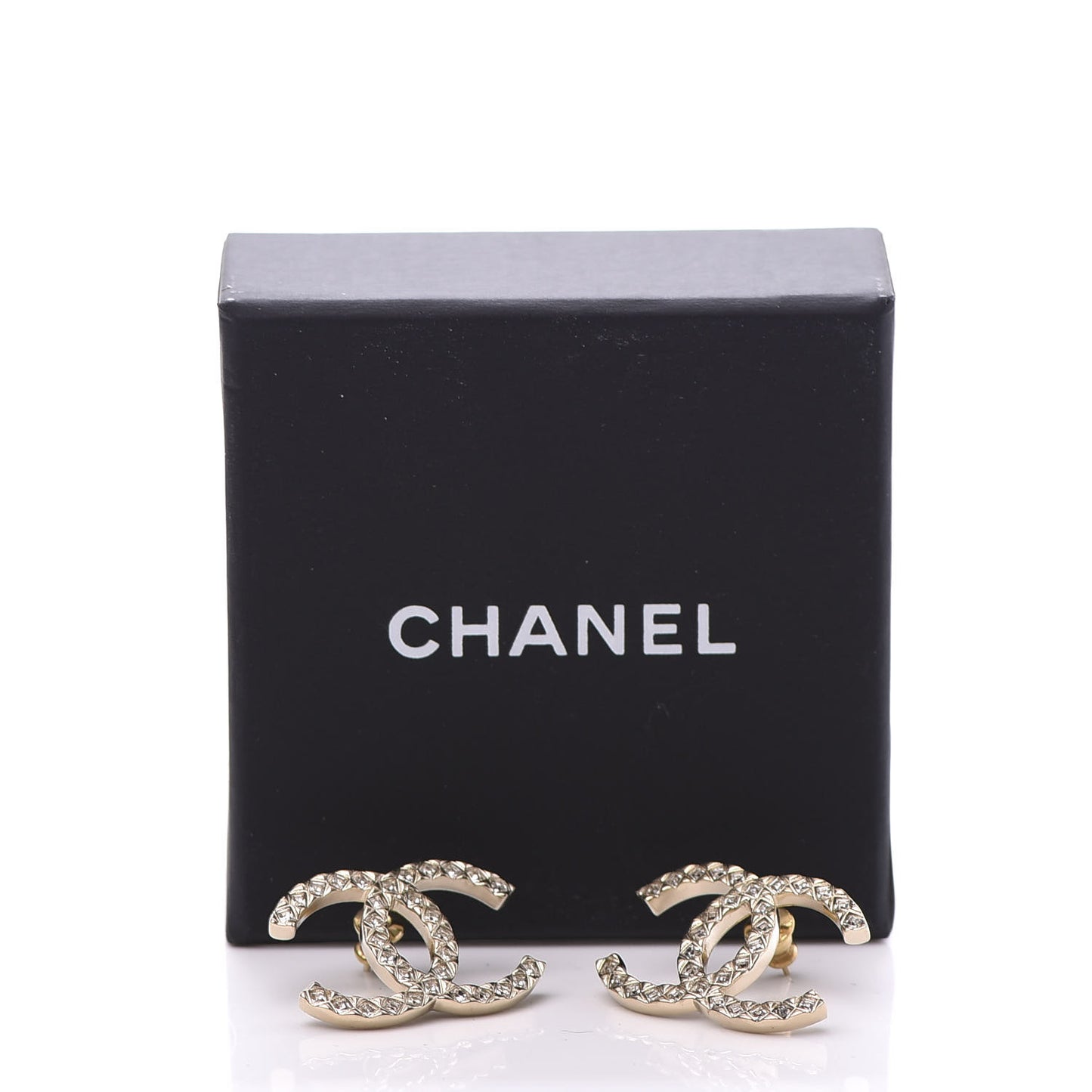 Baguette Crystal High Society CC Earrings Gold