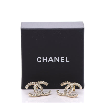 Chanel Baguette Crystal High Society CC Earrings Gold 5 of 5