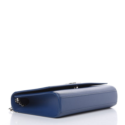 Saint Laurent Grain De Poudre Medium Classic Monogram Kate Satchel Denim Blue 4 of 9