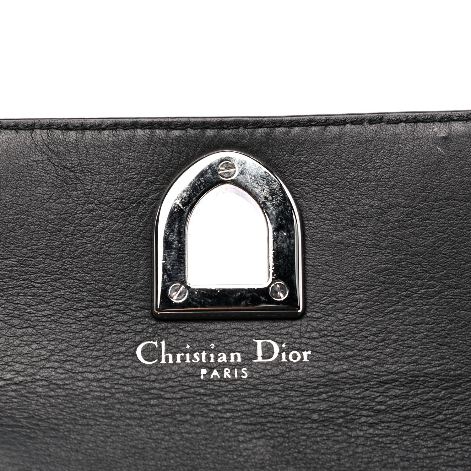 Christian Dior Grained Calfskin Diorever Envolee Wallet Black 4 of 5