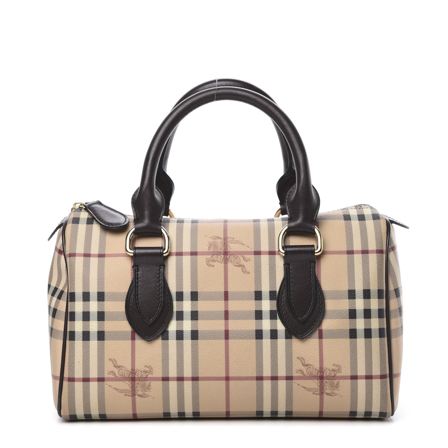 Burberry Haymarket Check Small Chester Bowling Bag Chocolate 1 of 16