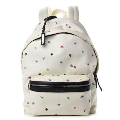 Saint Laurent Canvas Star City Backpack White 1 of 11