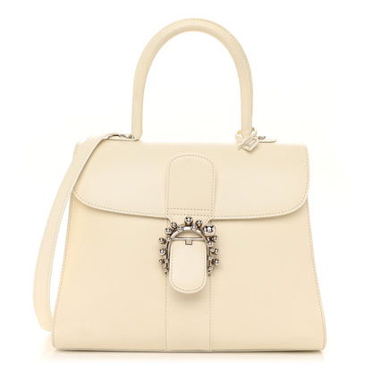 Delvaux Box Calfskin Studded MM Brillant Satchel Ivory 1 of 12