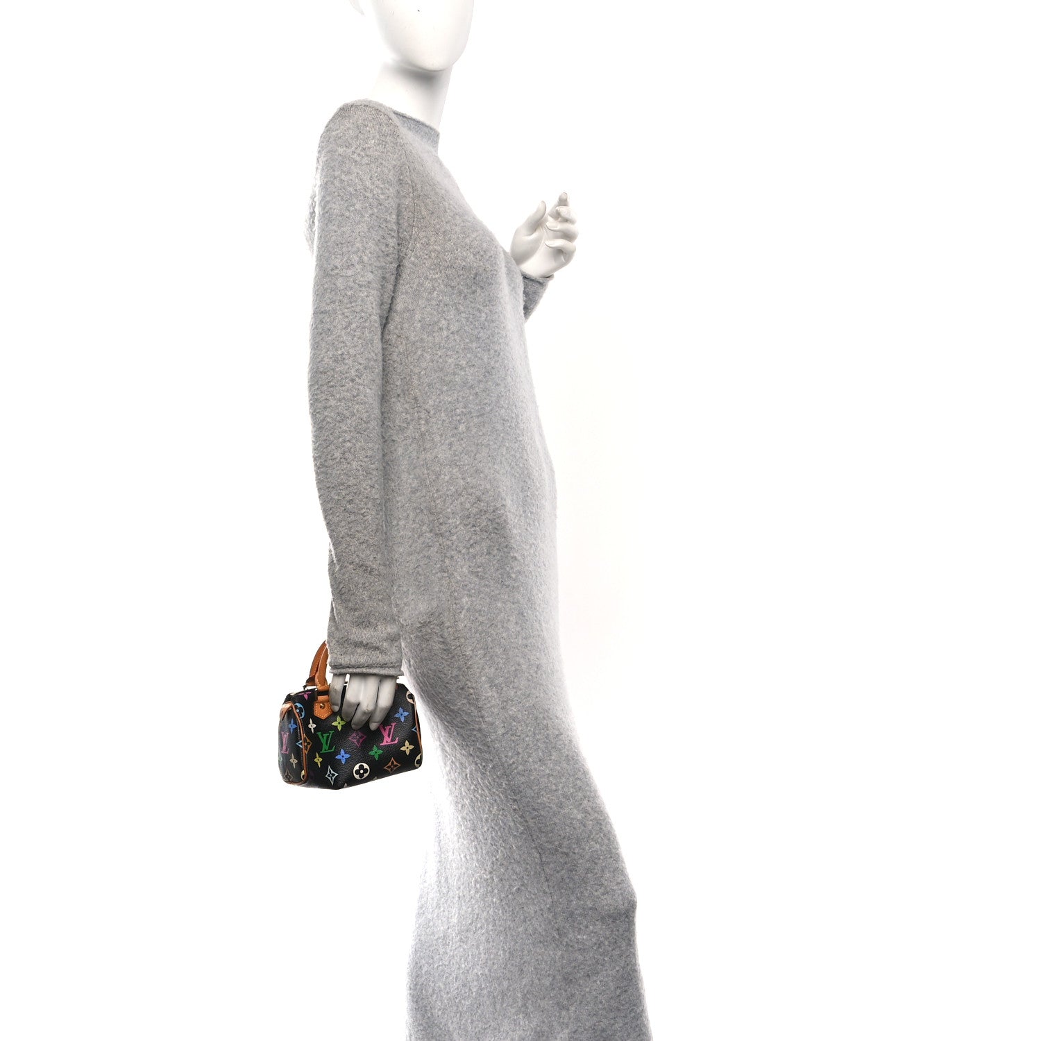 Louis Vuitton Monogram Multicolor Mini Sac HL Speedy Black 2 of 9