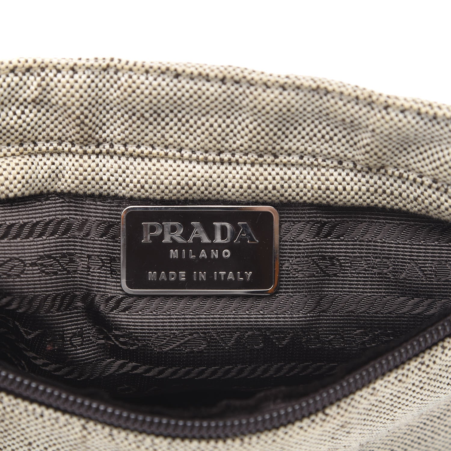 Prada Canapa Jacquard Belt Bag Naturale 6 of 13