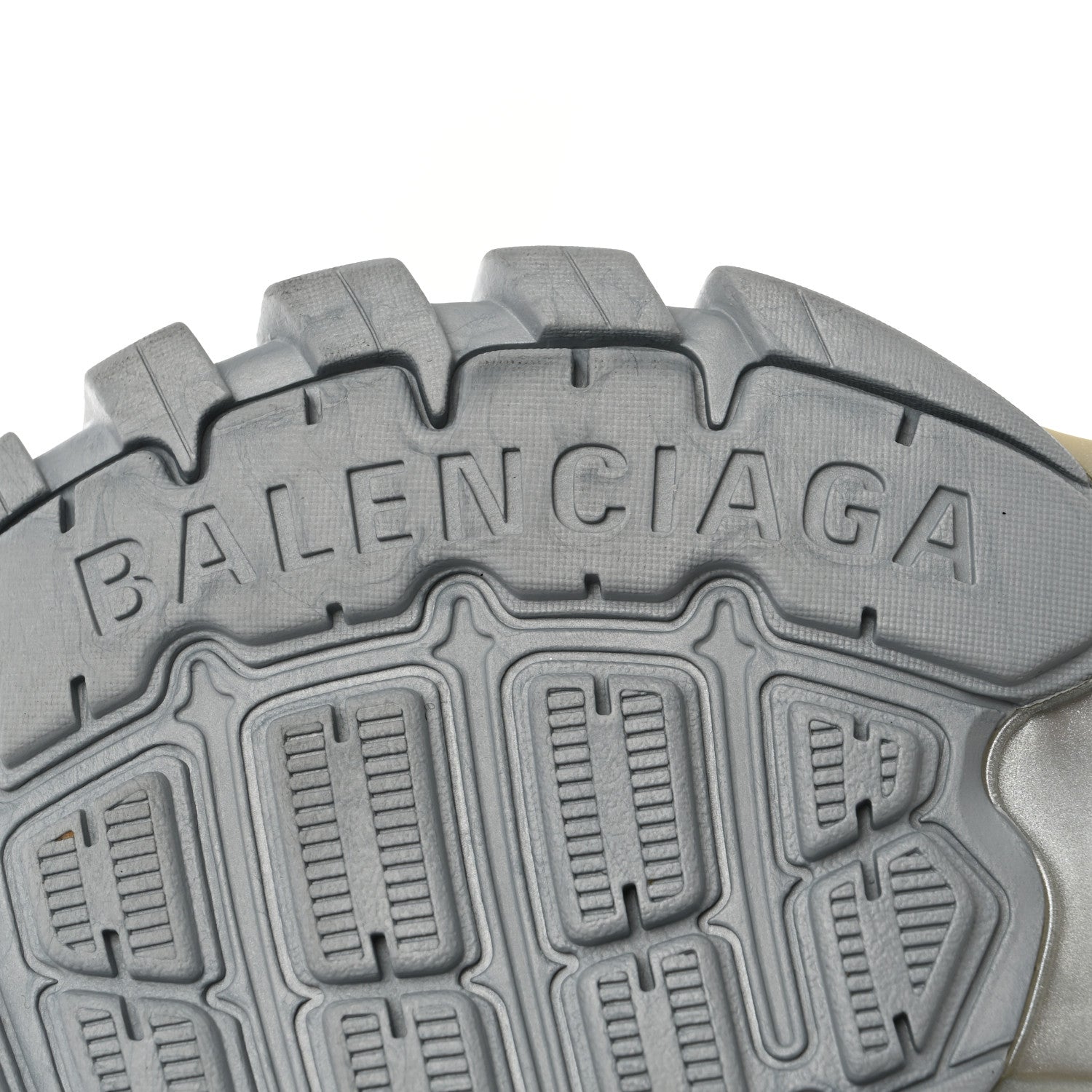 Balenciaga Metallic Calfskin Mesh Nylon Womens Track Sneakers 38 Silver 8 of 9