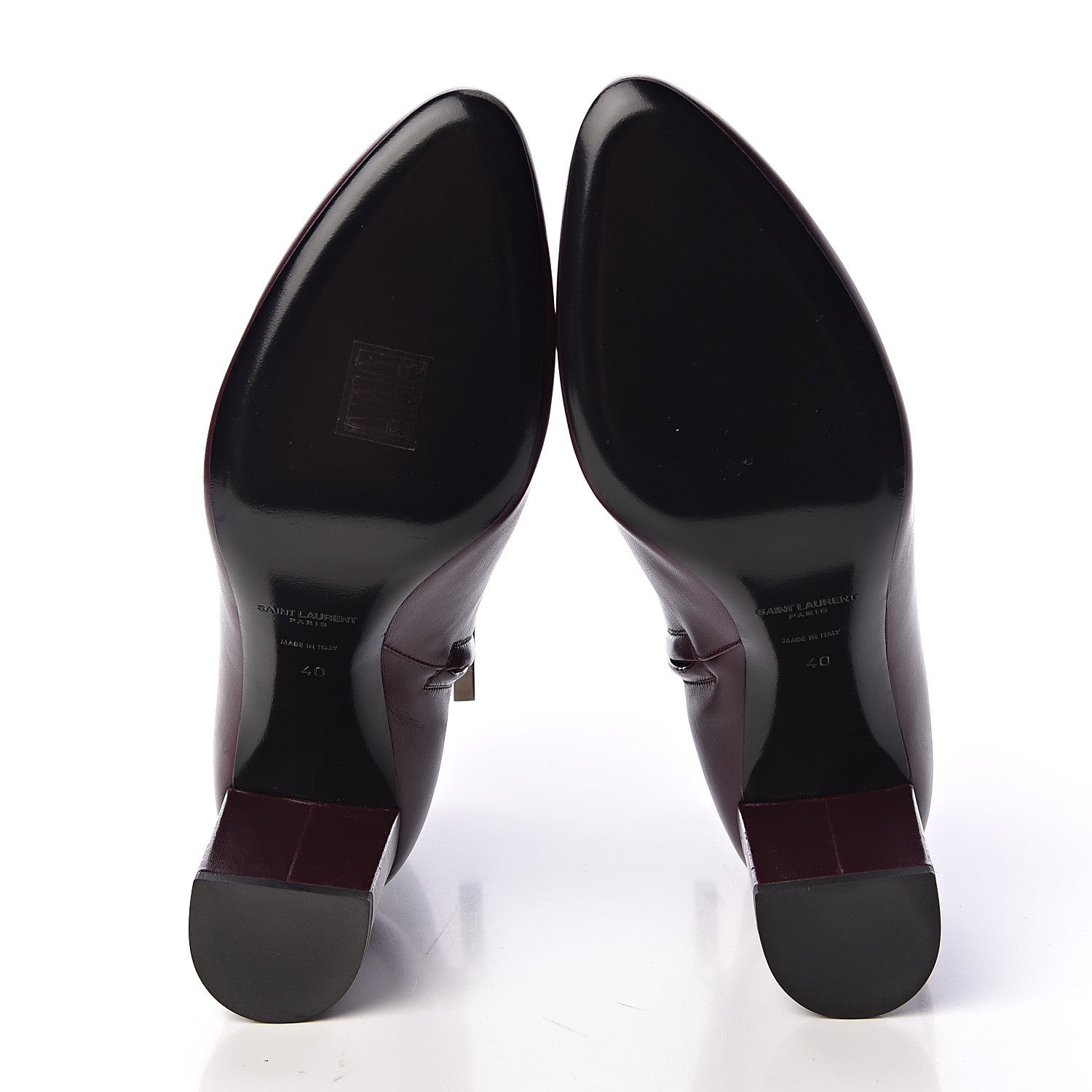 Saint Laurent Nappa Loulou Ankle Zip Boot 40 Amaranto 5 of 11