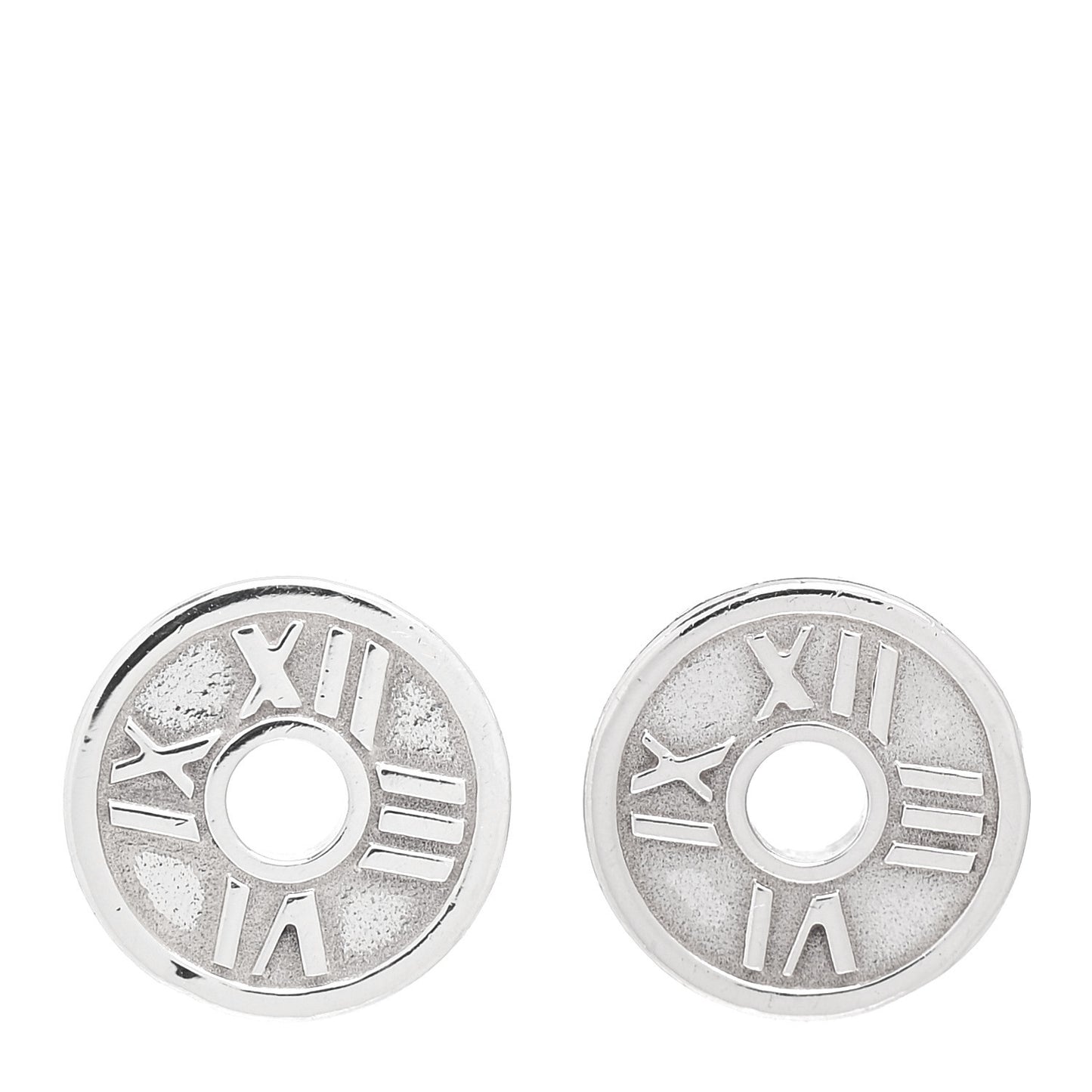 Sterling Silver Atlas Round Earrings