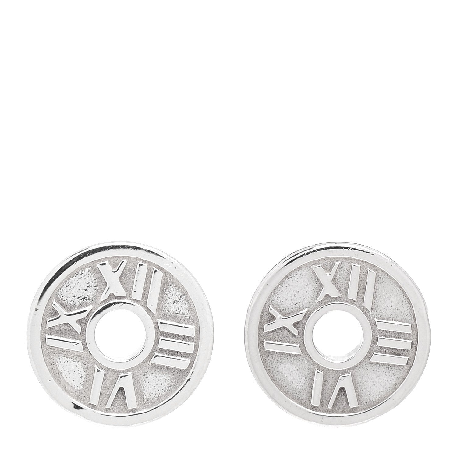 Tiffany Sterling Silver Atlas Round Earrings 1 of 4