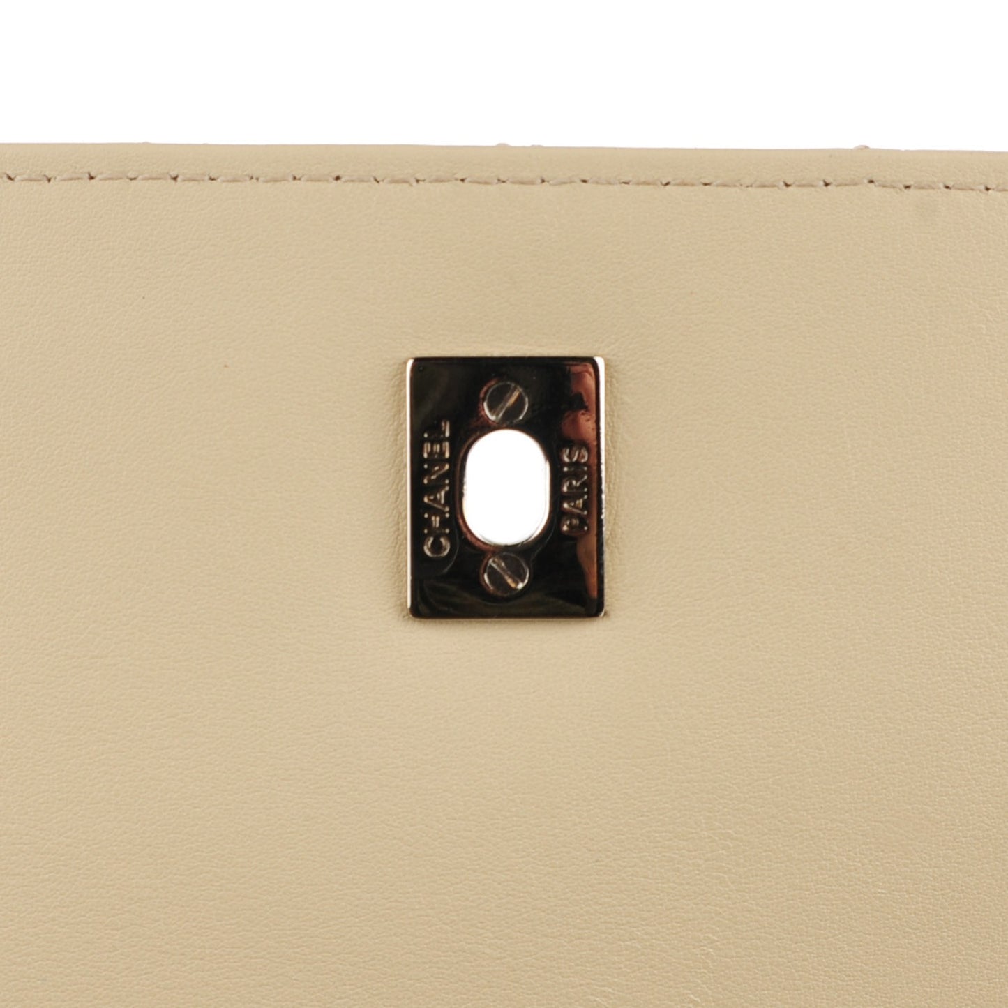 Calfskin Quilted In the Business Flap Bag Beige Clair