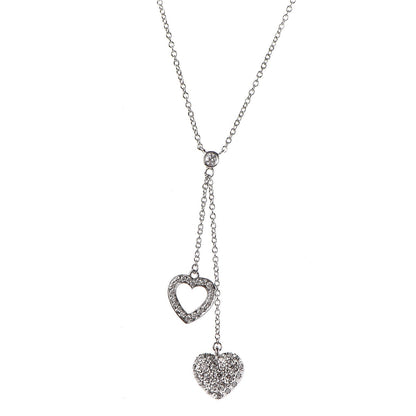 Tiffany Platinum Diamonds Heart Lariat Necklace 4 of 7
