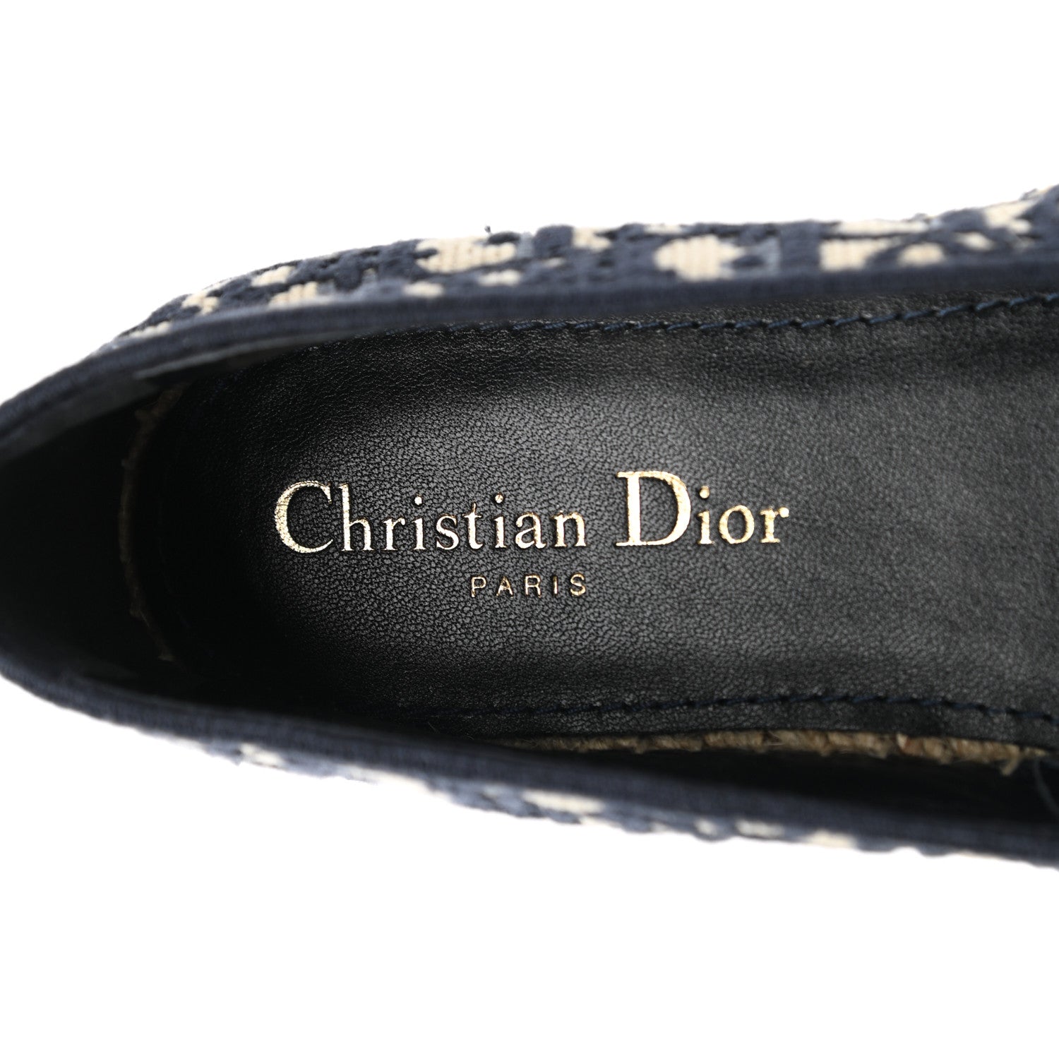 Christian Dior Oblique Embroidered Granville 15mm Espadrilles 38 Deep Blue 7 of 11