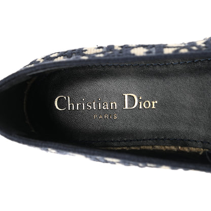 Christian Dior Oblique Embroidered Granville 15mm Espadrilles 38 Deep Blue 7 of 11