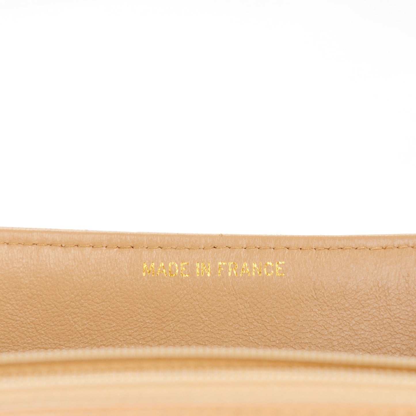 Lambskin Flap Shoulder Bag Beige