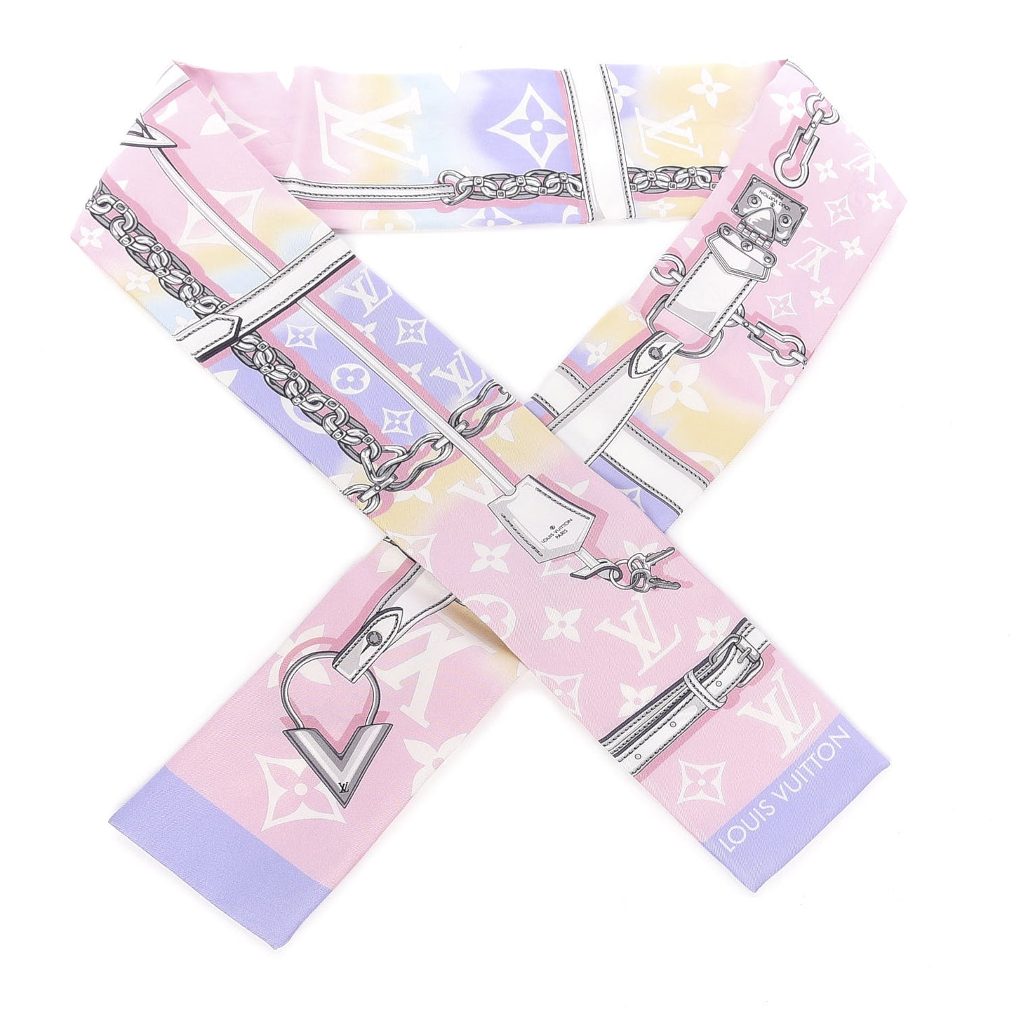 Silk Monogram Escale Confidential Bandeau Pink