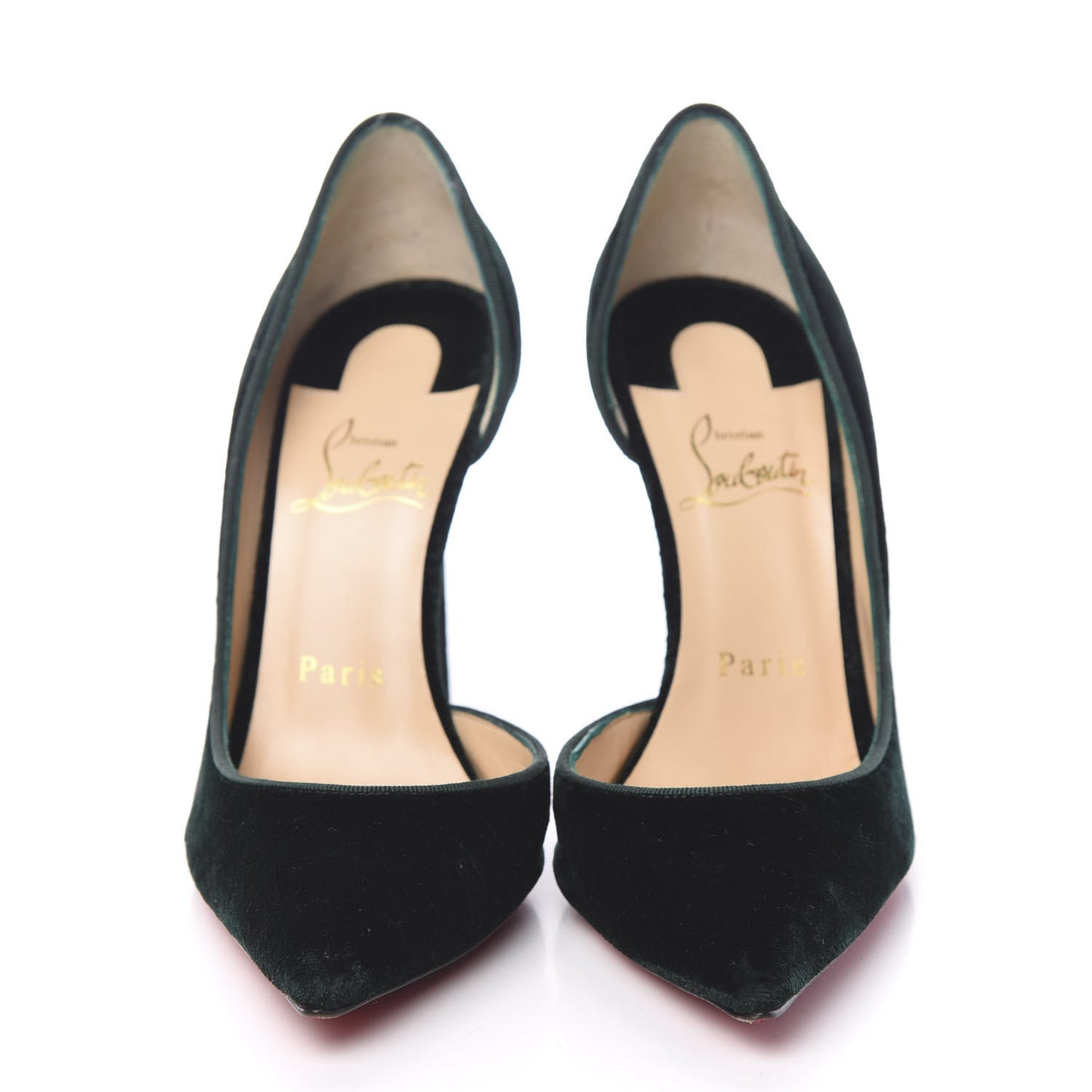 Velluto Stamp Iriza 100 Pumps 36.5 Verde