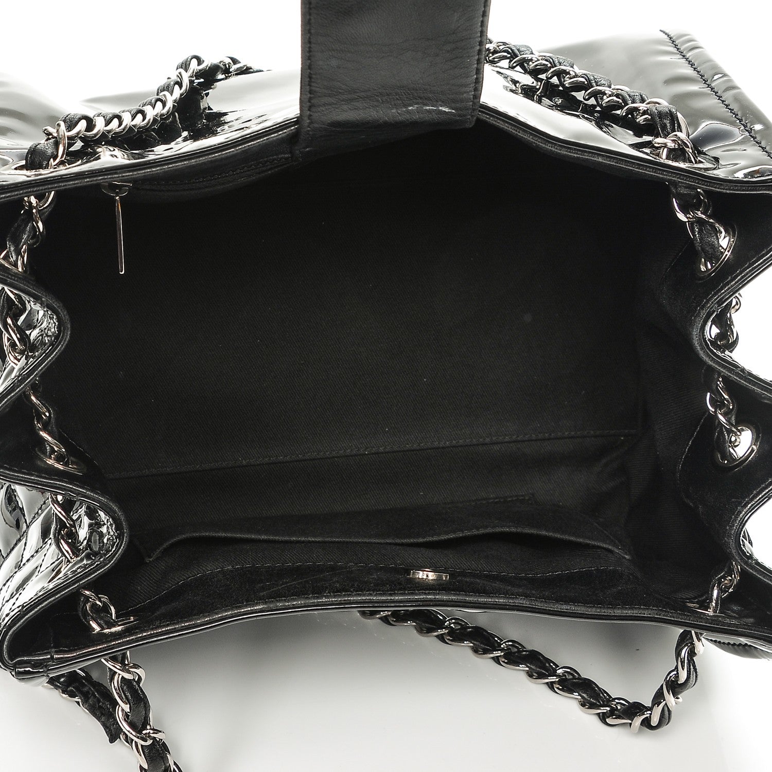 Chanel Vinyl Accordion Tote Black 5 of 7