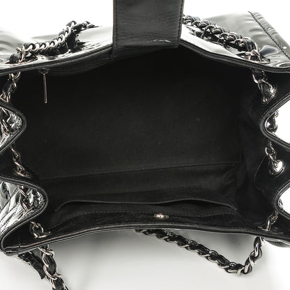 Chanel Vinyl Accordion Tote Black 5 of 7