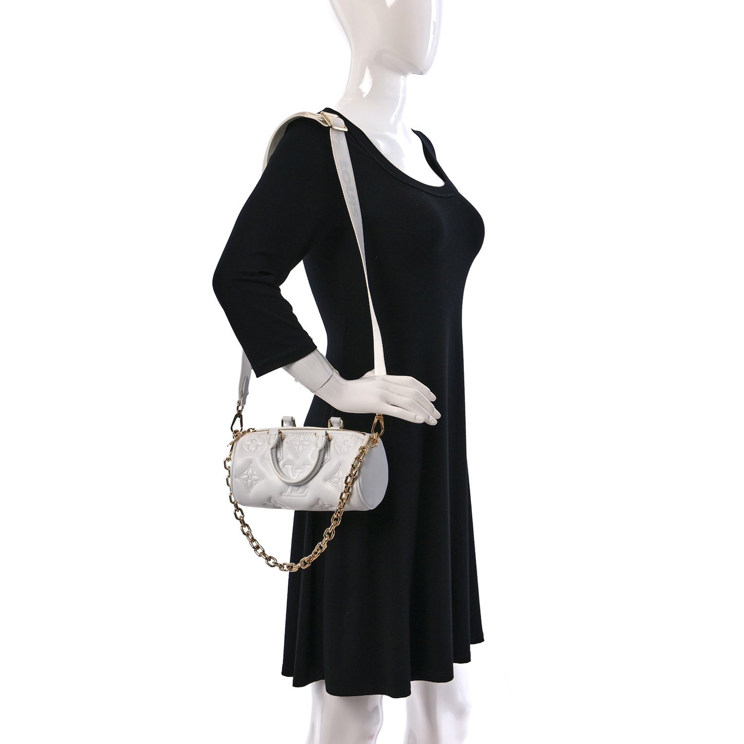 Calfskin Bubblegram Papillon BB Snow White