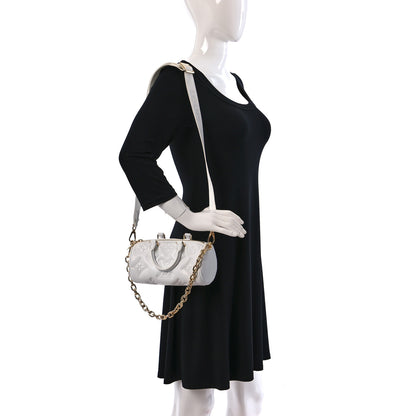 Louis Vuitton Calfskin Bubblegram Papillon BB Snow White 2 of 8