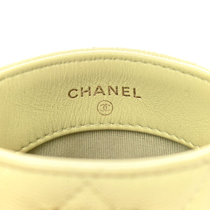 Chanel Caviar Quilted French New Wave Phone Holder With Chain Light Green 6 of 13