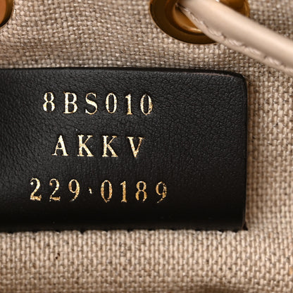 Fendi Canvas Nappa F is Fendi FF Embroidered Mini Mon Tresor Bucket Bag Grezzo White Nuvola 7 of 12