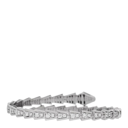 Bulgari 18K White Gold Diamond Serpenti Viper Pave Bracelet M 2 of 4