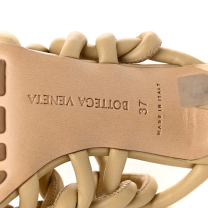 Bottega Veneta Nappa Weave Stretch Mule Sandals 37 Cane Sugar 7 of 8