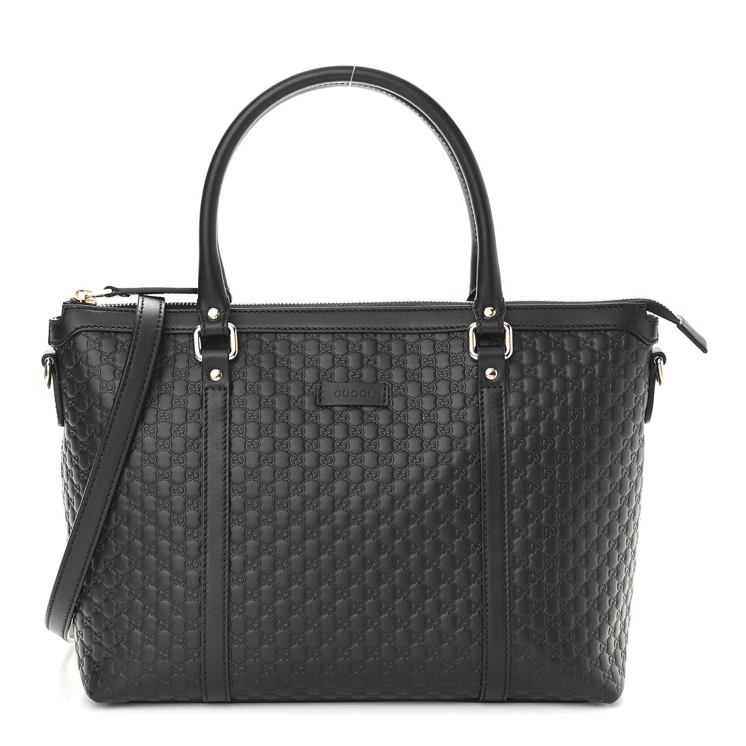 Gucci Soft Microguccissima Small Zippered Satchel Black 1 of 10