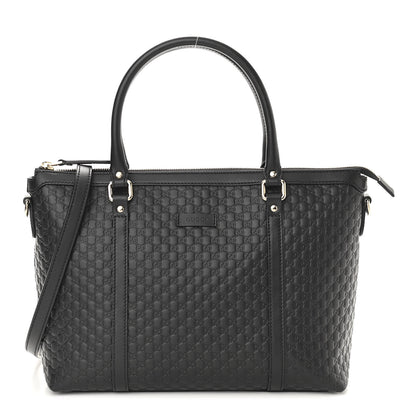 Gucci Soft Microguccissima Small Zippered Satchel Black 1 of 10