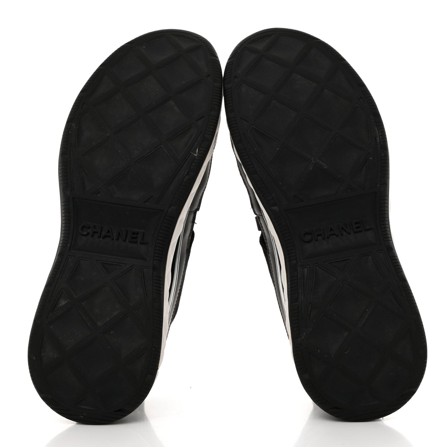 Velvet Calfskin Mixed Fibers CC Sneakers 37.5 Black
