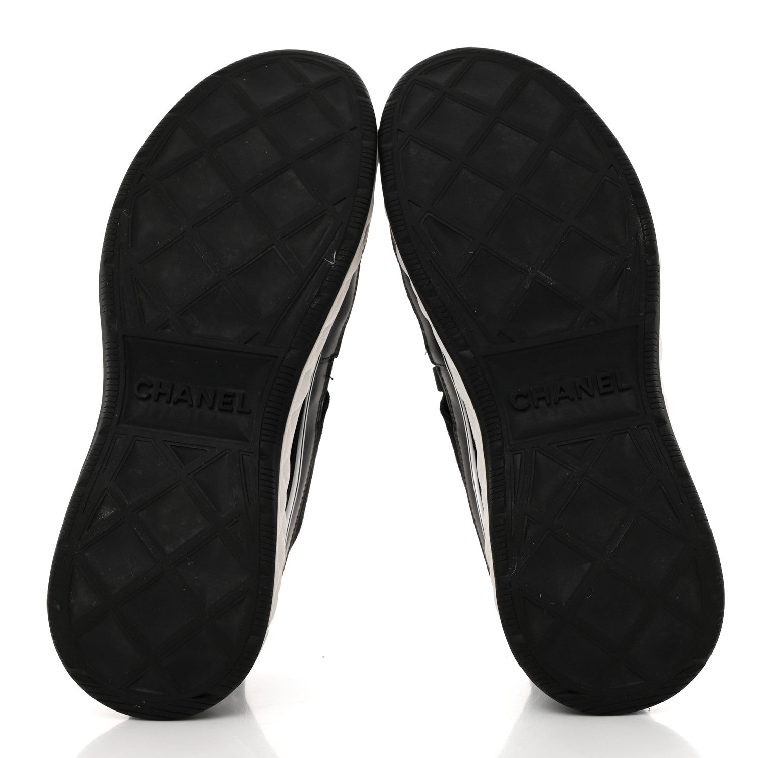 Chanel Velvet Calfskin Mixed Fibers CC Sneakers 37.5 Black 5 of 8