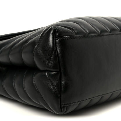 Saint Laurent Calfskin Y Quilted Monogram Medium Loulou Chain Satchel Black 10 of 11
